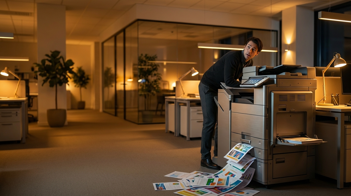 The Office Admin's Survival Guide: How Employees Secretly Max Out Office Copier Resources 
      (如何偷偷用盡辦公室影印機資源?)